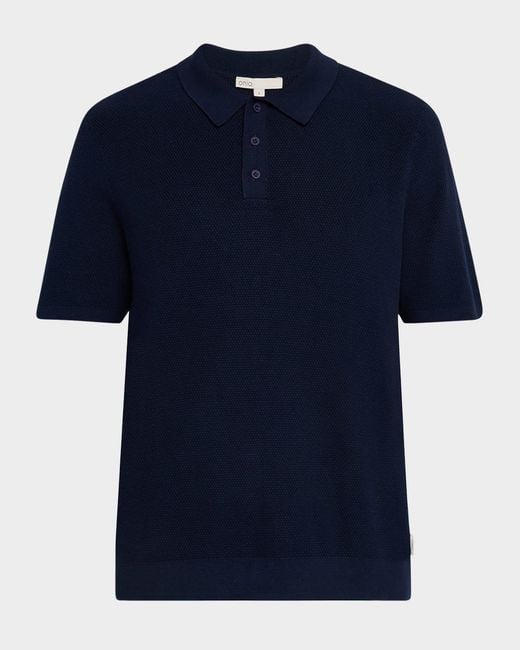 Onia Men's Blue Apos;S Cotton Knit Polo Shirt