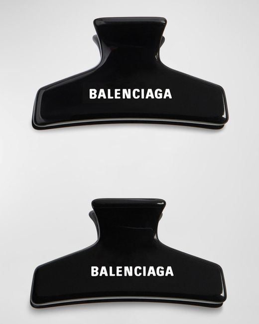 Balenciaga Black Holli Hair Grips, Set Of 2