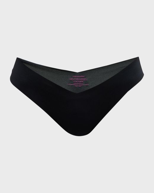 Commando Black Classic Solid Thong