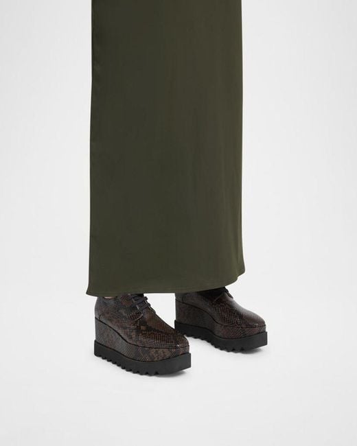 Stella McCartney Black Elyse Snake Platform Loafers