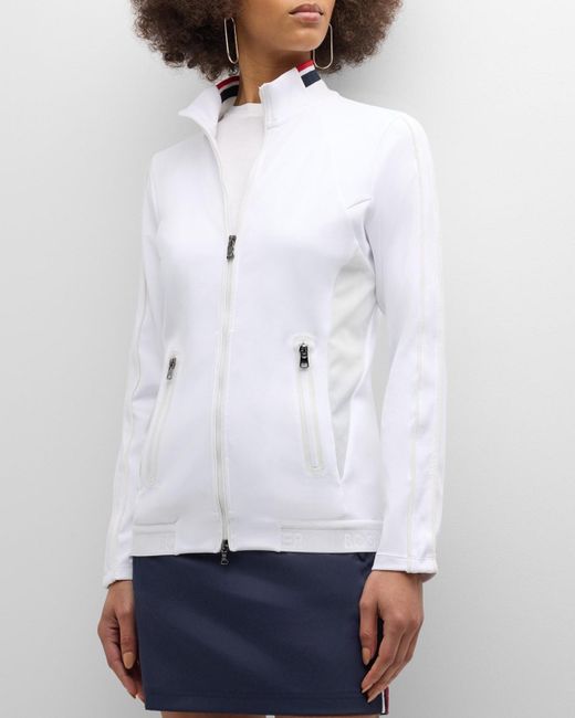Bogner White Alizia Mid-layer Hybrid Jersey Jacket