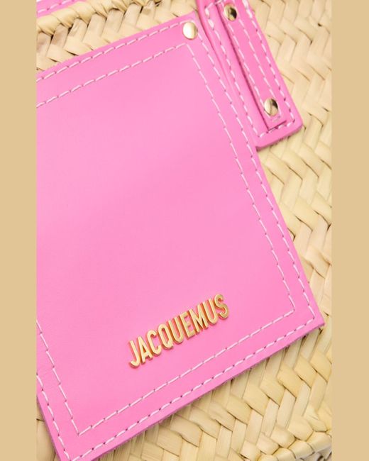 Jacquemus Pink Le Petit Panier Soli Wicker Top-Handle Bag