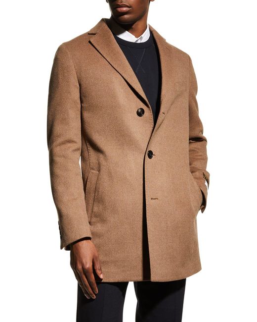 Cardinal Of Canada Seth Doubleface Wool Overcoat in Natural for Men Lyst