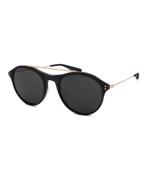 Barton Perreira Black Vanguard Round Stud Sunglasses for men