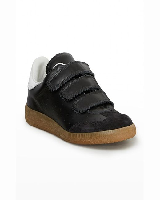 Isabel Marant Black Beth Grip Strap Sneakers