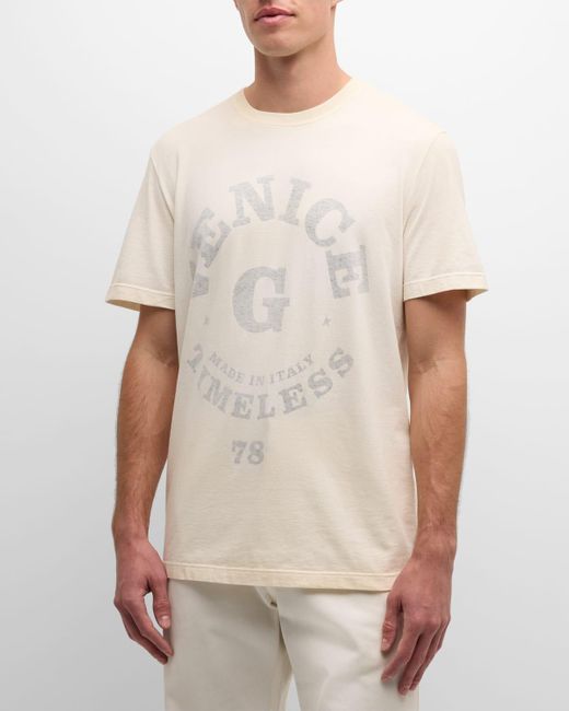Golden Goose Deluxe Brand White Timeless-print Cotton Gauze T-shirt for men