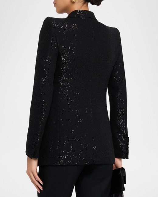 Tom Ford Black Sequined Single-Breasted Blazer Jacket