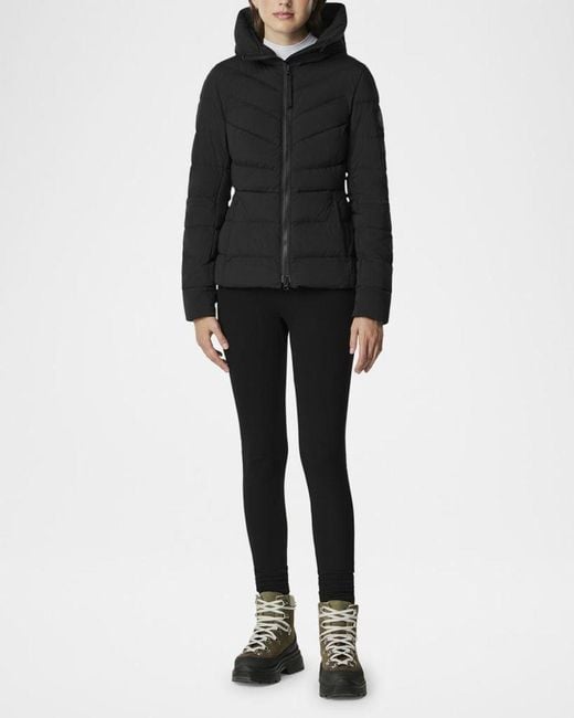 Canada Goose Black Clair Hooded Down Puffer Jacket