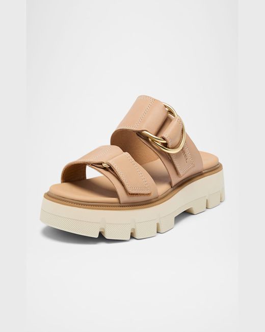 Sorel White Rein Dual-Grip Slide Sandals