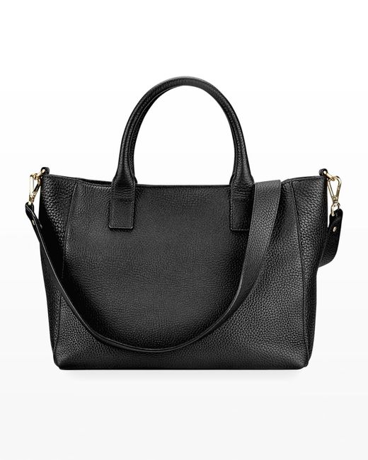 Gigi New York Black Hudson Leather Satchel Bag