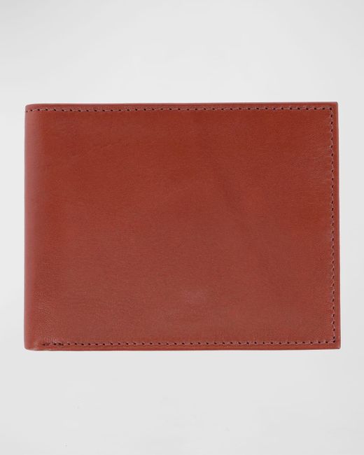 Trafalgar Red Sergio Leather Rfid Bifold Wallet With Id Slot for men