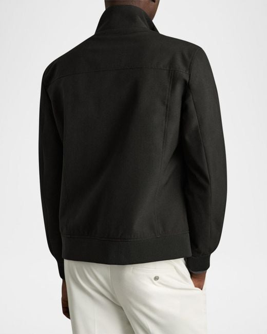 Reiss Black Apos;S Funnel-Neck Zip Jacket for men