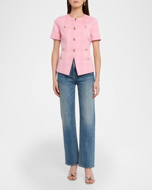 Generation Love Pink Reyes Windowpane Suiting Jacket