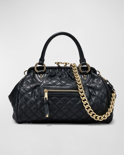 Marc Jacobs Black Re-edition Quilted Leather Stam Bag