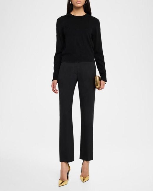 Jonathan Simkhai Black Declan Buttoned Merino Wool Sweater