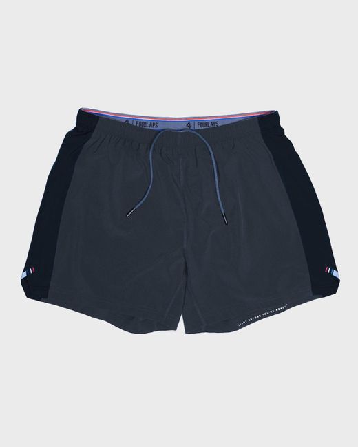 Fourlaps Blue Extend Two-tone Track Shorts for men