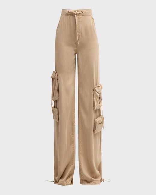 SER.O.YA Natural Peggy Relaxed Wide-leg Cargo Pants