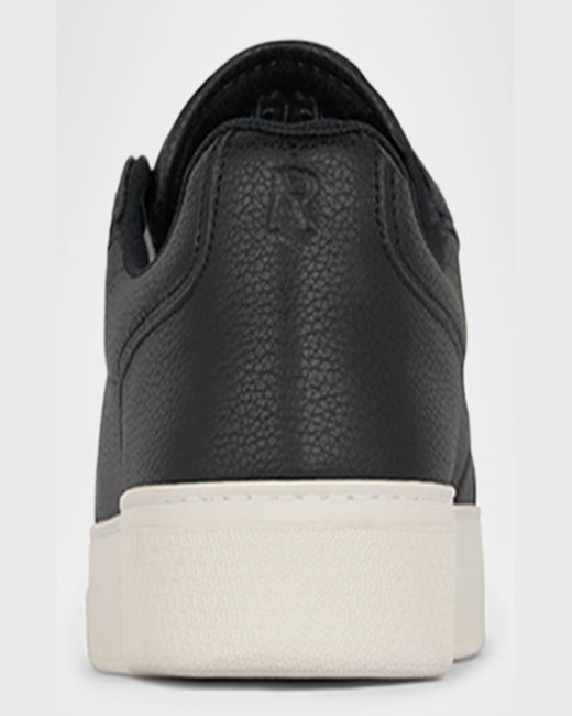 Represent Black Initial Leather Low-Top Sneakers for men