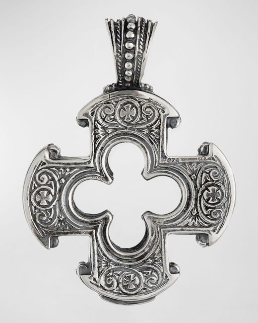 Konstantino Metallic Sterling Silver Classics Cross Pendant for men