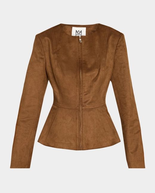 MILLY Brown Reina Peplum Jacket