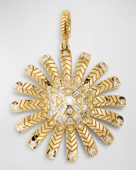 Harwell Godfrey Metallic Chubby Sunflower Diamond Pendant