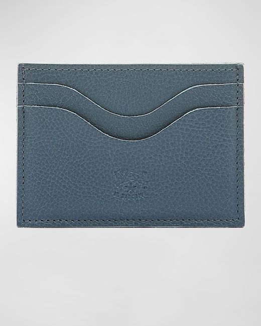 Il Bisonte Blue Salina Leather Card Holder