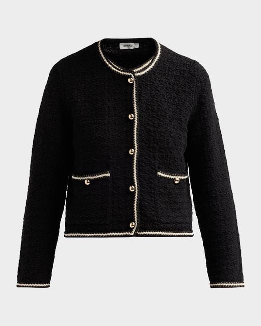Jonathan Simkhai Black Anouk Cotton Button-Front Jacket