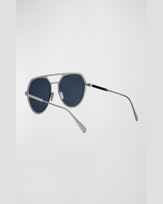 BVLGARI Blue Octo Geometric Sunglasses for men