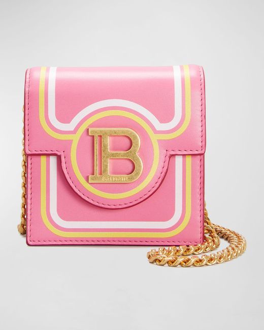 Balmain Pink X Barbie Wallet On A Chain In Leather