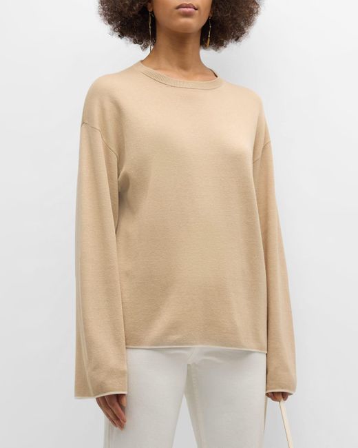 La Ligne Natural Oversized Double-faced Cashmere Sweater