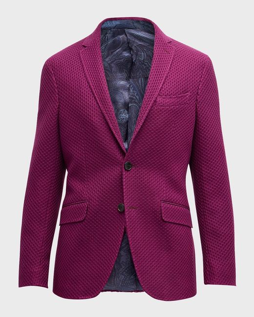 Etro Purple Apos;S Basic Textured Blazer for men