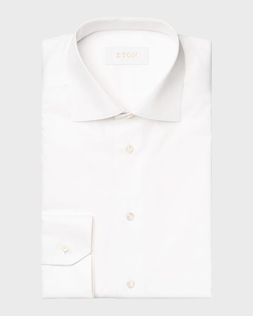 Eton of Sweden White Slim Fit Elevated Twill Shirt for men
