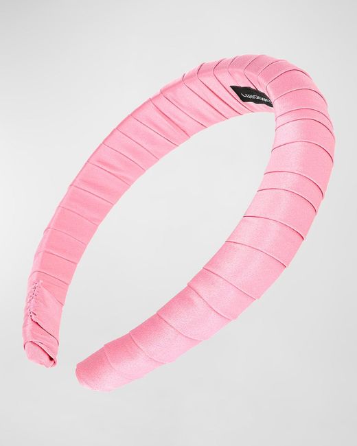 L. Erickson Pink Sophia Wrapped Silk Headband