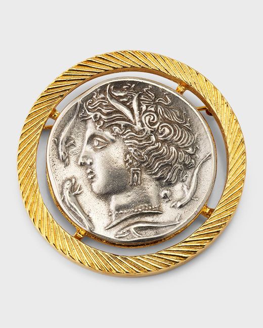 Ben-Amun Metallic Roman Coin Pin