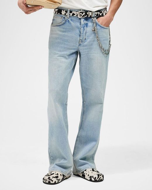 Represent Blue Boot-Cut Jeans for men