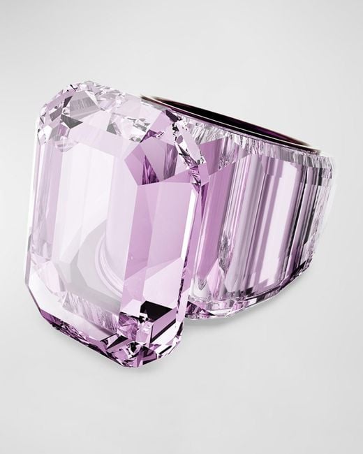 Swarovski Purple Lucent Crystal Statement Ring