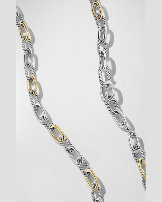 David Yurman Metallic Madison Chain Necklace In Silver And 18k Gold, 8.5mm, 20"l