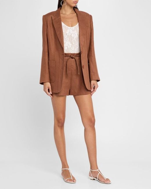 Zimmermann Brown Illuminate Linen Jacket