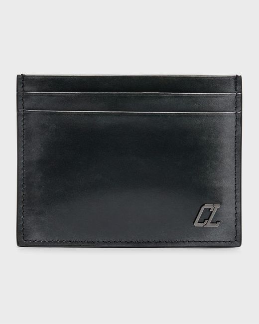 Christian Louboutin Black M Kios Leather Card Holder for men