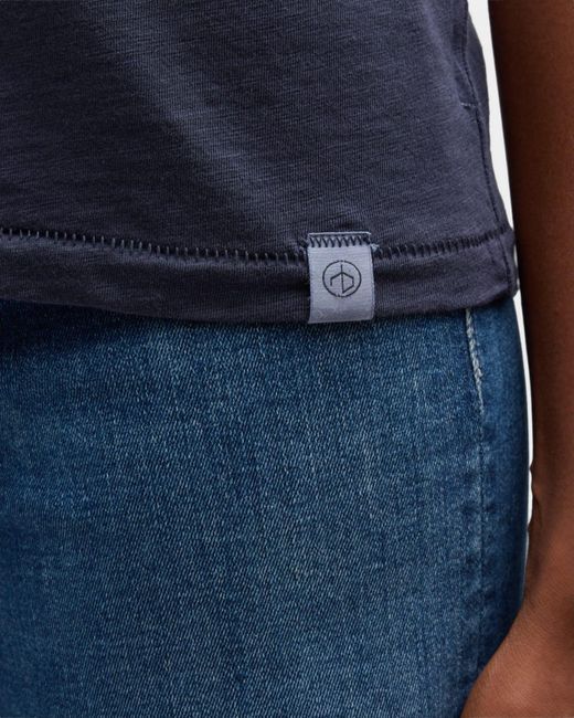 Rag & Bone Blue Slub Crewneck Tee