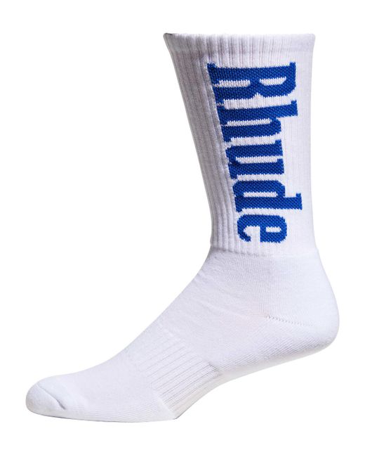 rhude socks blue