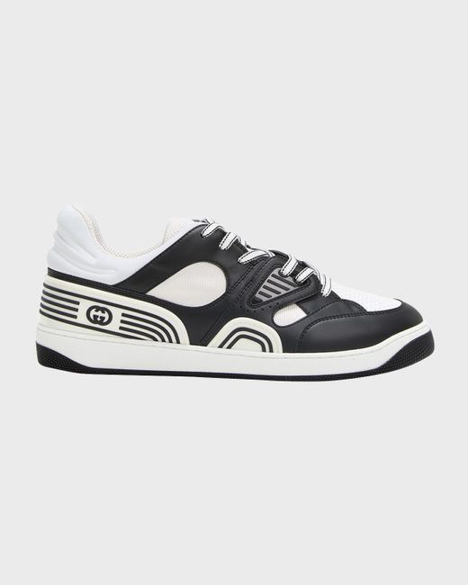 Gucci White Basket Low-Top Sneakers for men