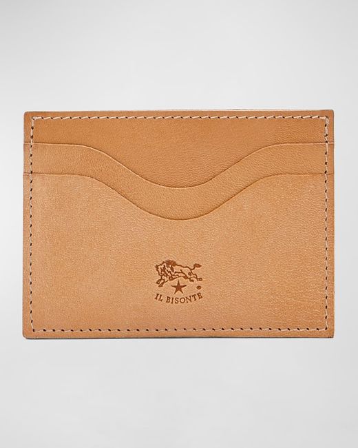 Il Bisonte Natural Leather Card Case for men