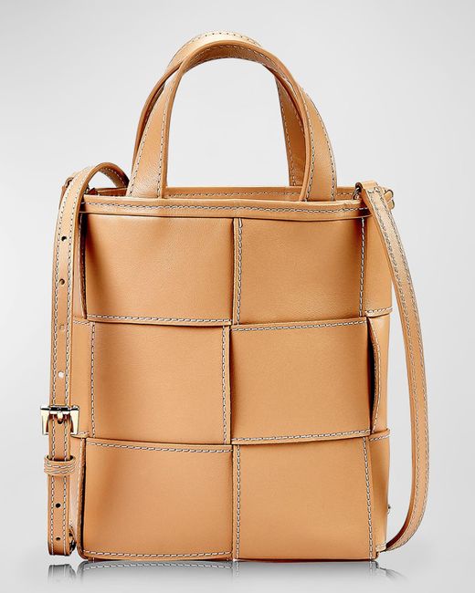 Gigi New York Natural Chloe Mini Woven Shopper Top-Handle Bag