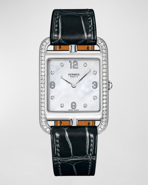 Hermès White Cape Cod Watch, 29 Mm