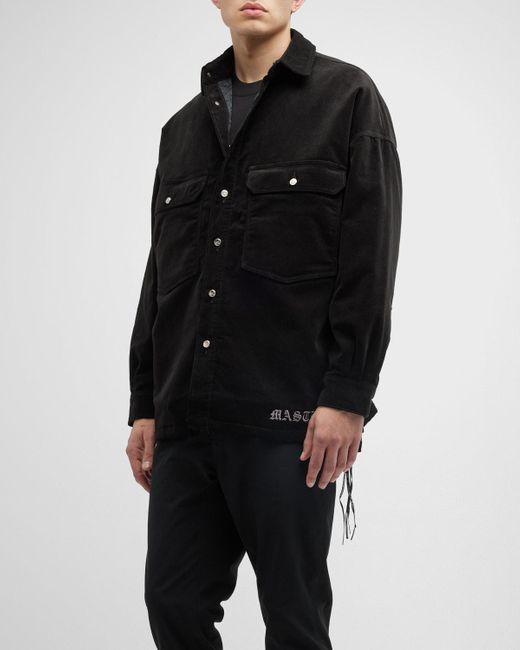 Mastermind Japan Black Padded Corduroy Overshirt for men