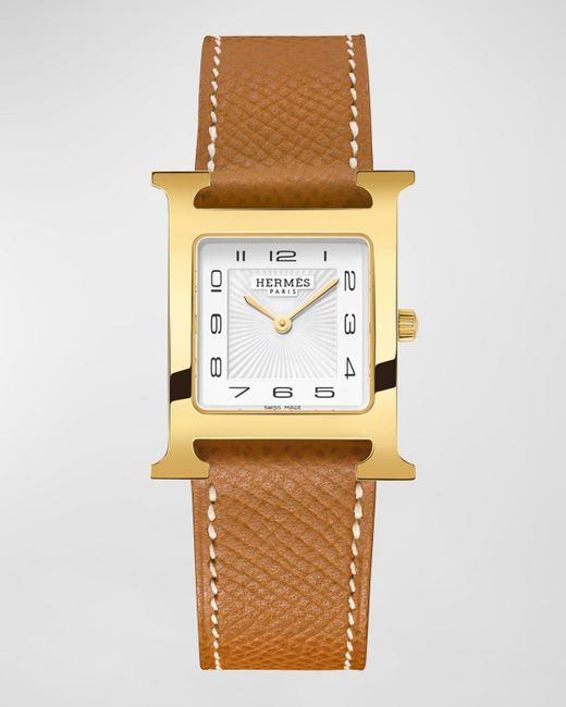 Hermès Metallic Heure H Watch, 26 X 26 Mm