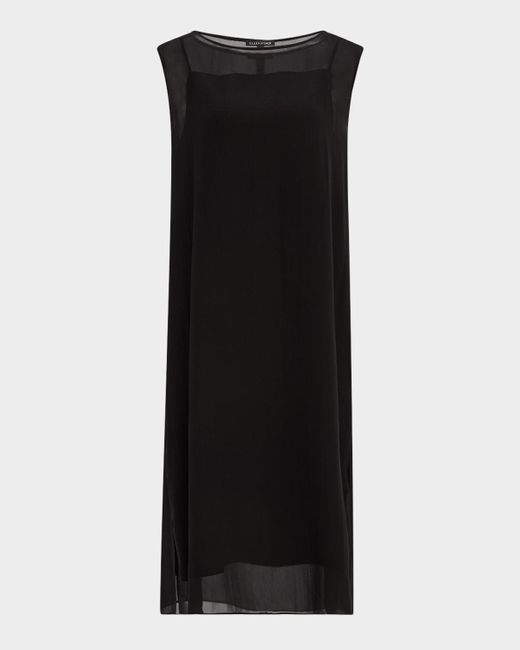 DELPHINE TOP | BLACK SILK GEORGETTE