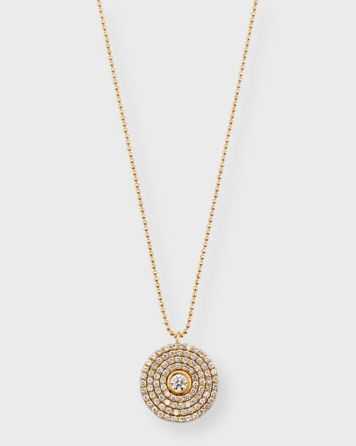 Dominique Cohen White 18k Gold Mosaic Diamond Pendant Necklace (large)