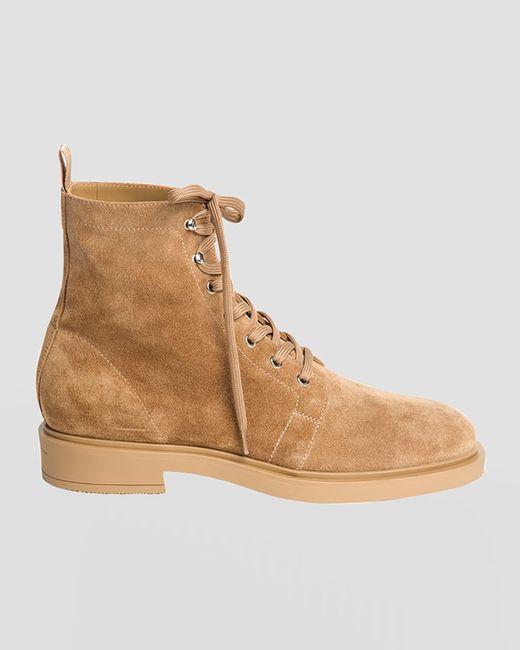 Gianvito Rossi Natural Suede Lace-Up Boots for men